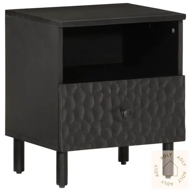 Nattbord Svart 40X33X46 Cm Heltre Mango