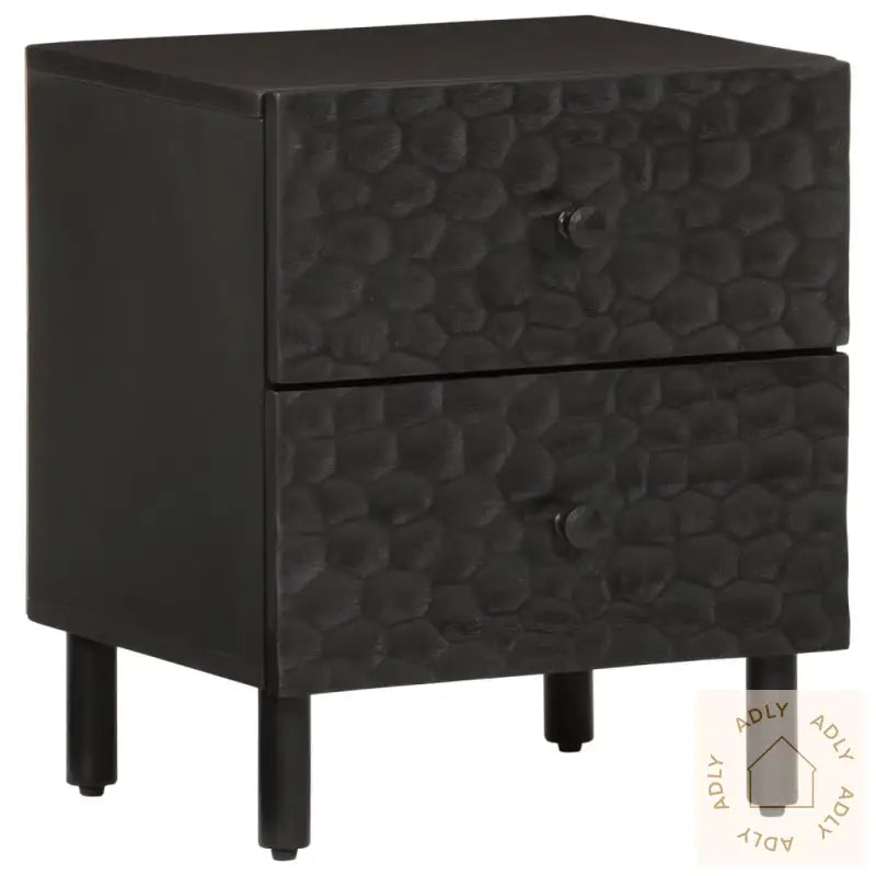 Nattbord Svart 40X33X46 Cm Heltre Mango