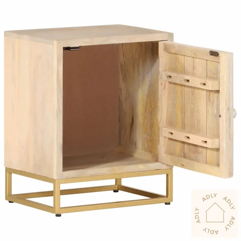 Nattbord 40X30X50 Cm Heltre Mango Og Jern