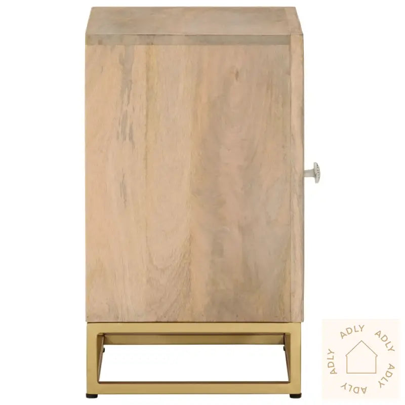 Nattbord 40X30X50 Cm Heltre Mango Og Jern