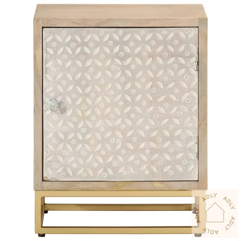 Nattbord 40X30X50 Cm Heltre Mango Og Jern
