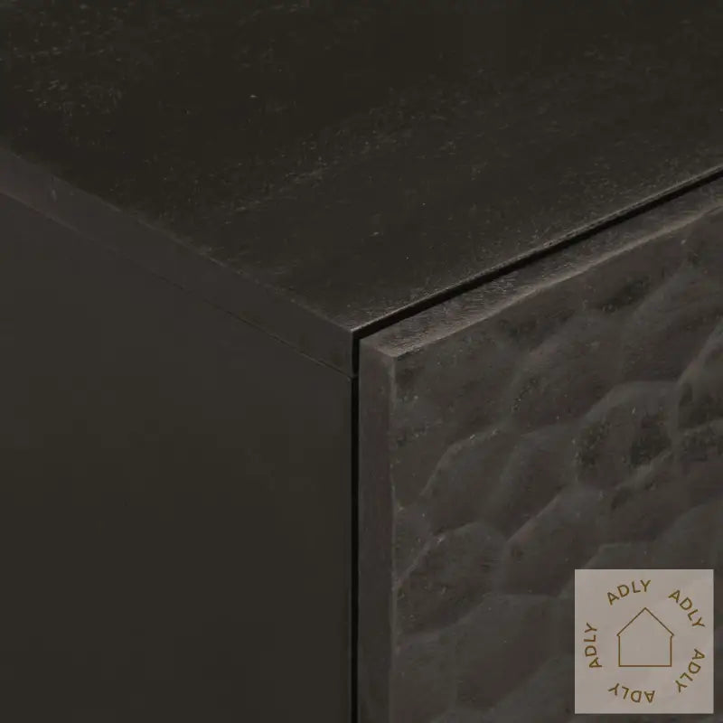 Nattbord Svart 40X33X46 Cm Heltre Mango