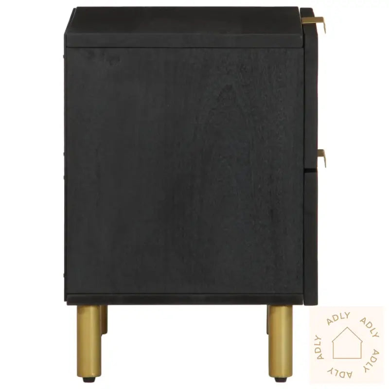 Nattbord Svart 40X33X46 Cm Heltre Mango