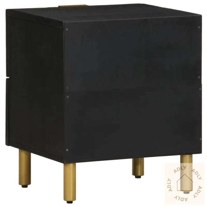 Nattbord 2 Stk Svart 40X33X46 Cm Heltre Mango
