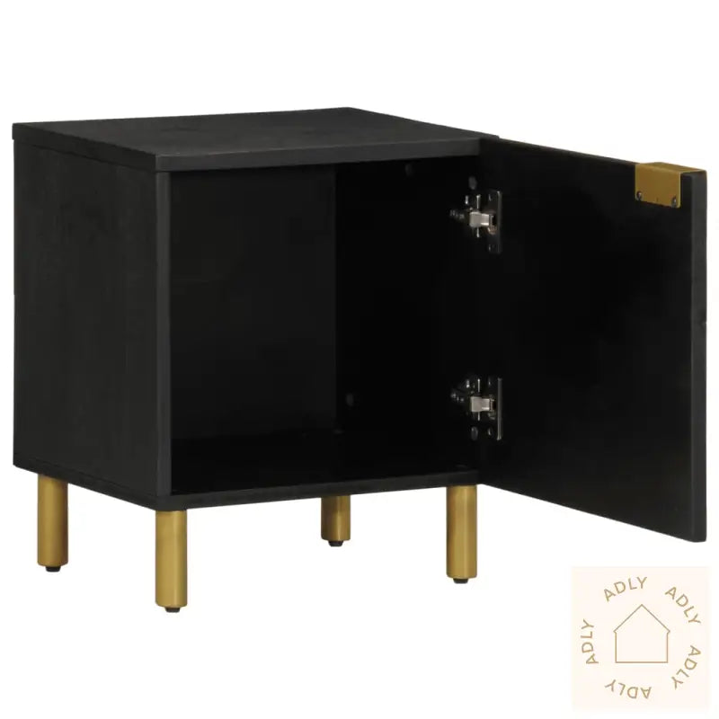 Nattbord 2 Stk Svart 40X33X46 Cm Heltre Mango