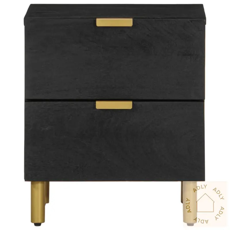 Nattbord 2 Stk Svart 40X33X46 Cm Heltre Mango