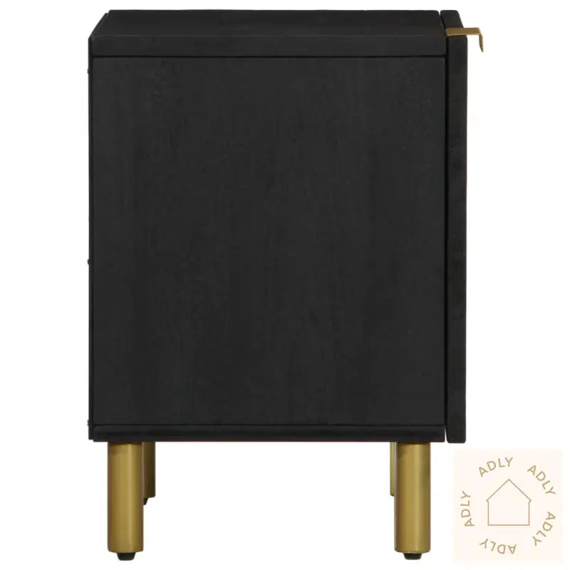 Nattbord 2 Stk Svart 40X33X46 Cm Heltre Mango