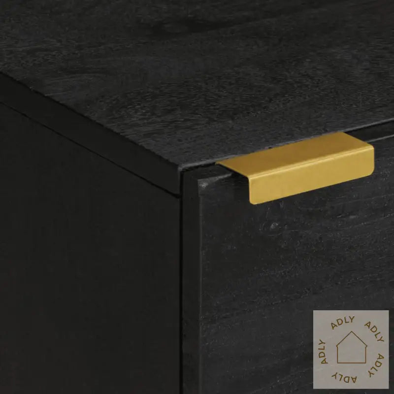 Nattbord 2 Stk Svart 40X33X46 Cm Heltre Mango