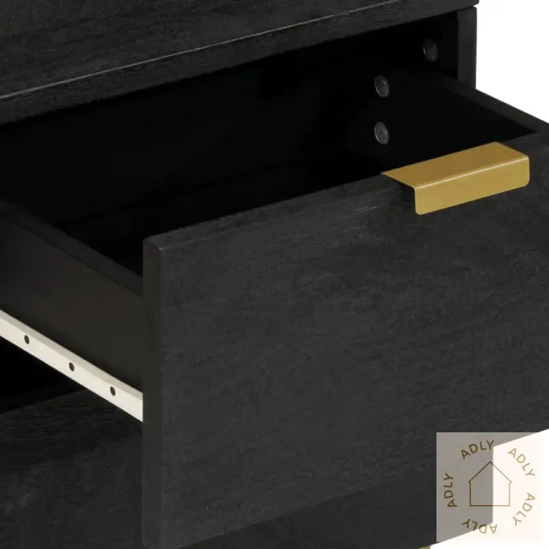 Nattbord 2 Stk Svart 40X33X46 Cm Heltre Mango