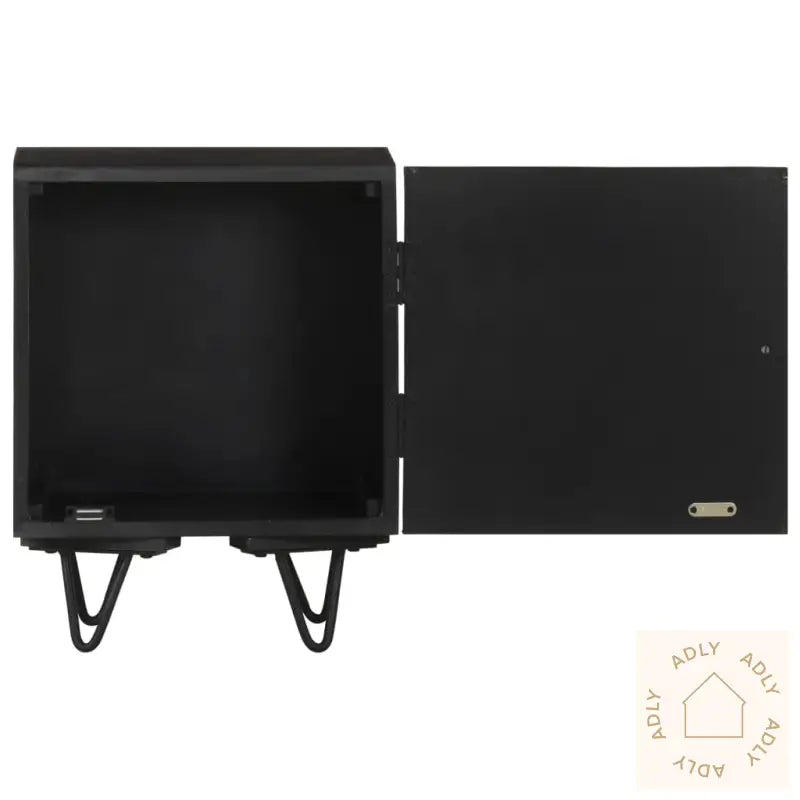 Nattbord Med Messingfront 40X30X50 Cm Heltre Mango