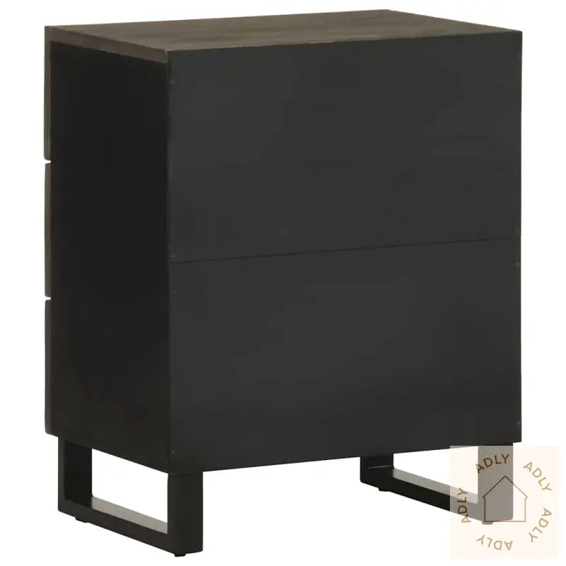 Nattbord Svart 50X33X62 Cm Heltre Mango