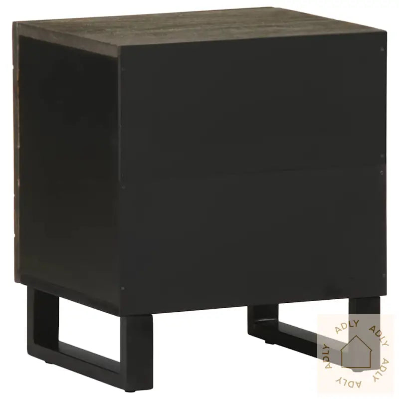 Nattbord 2 Stk Svart 40X33X46 Cm Heltre Mango