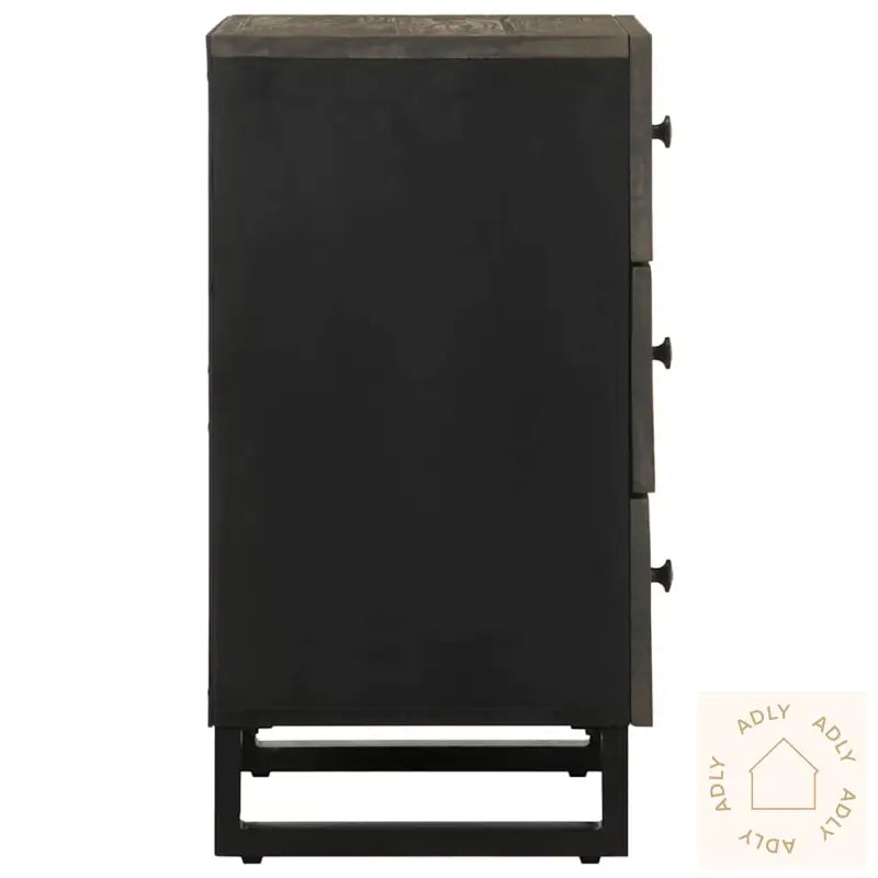 Nattbord Svart 50X33X62 Cm Heltre Mango