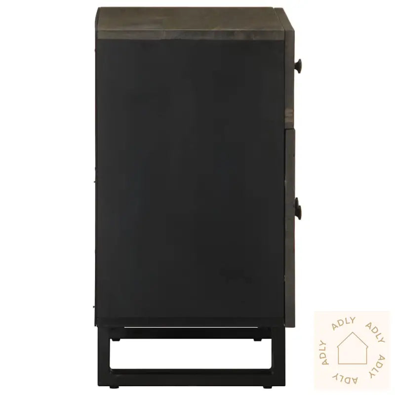 Nattbord Svart 50X33X60 Cm Heltre Mango