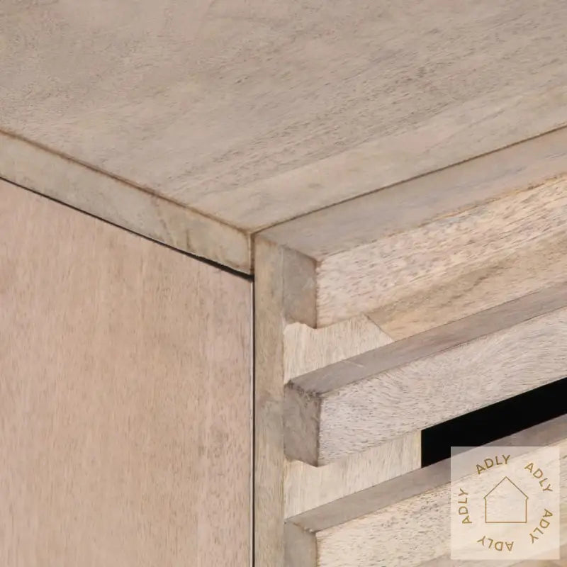 Nattbord Hvit 50X34X60 Cm Heltre Mango