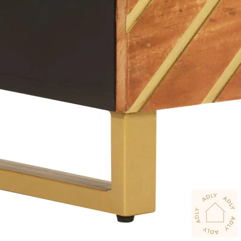 Nattbord Brun Og Svart 50X33X60 Cm Heltre Mango