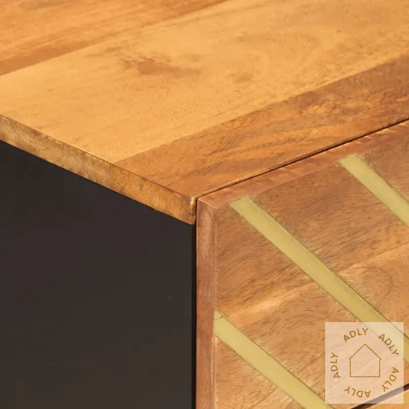 Nattbord Brun Og Svart 50X33X60 Cm Heltre Mango