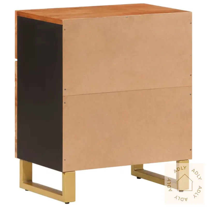 Nattbord Brun Og Svart 50X33X60 Cm Heltre Mango