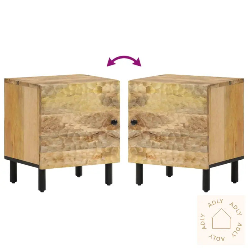 Nattbord 2 Stk 40X33X46 Cm Heltre Mango