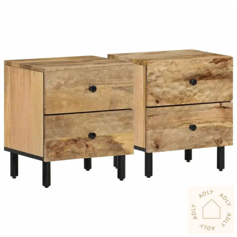Nattbord 2 Stk 40X33X46 Cm Heltre Mango