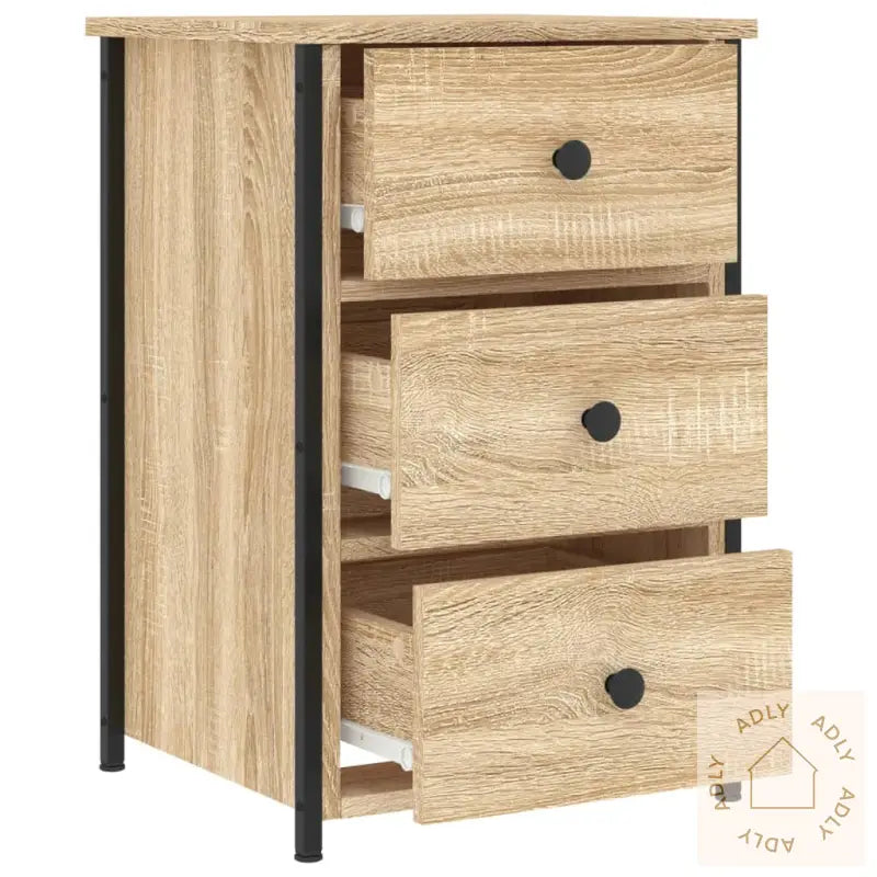 Nattbord 2 Stk Sonoma Eik 40X36X60 Cm Konstruert Tre