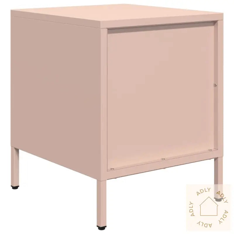 Nattbord 2 Stk Rosa 35X39X43,5 Cm Stål