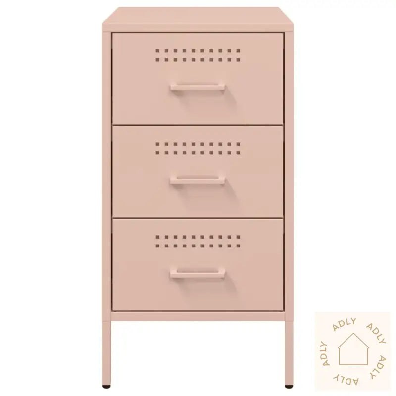 Nattbord 2 Stk Rosa 36X39X68 Cm Stål