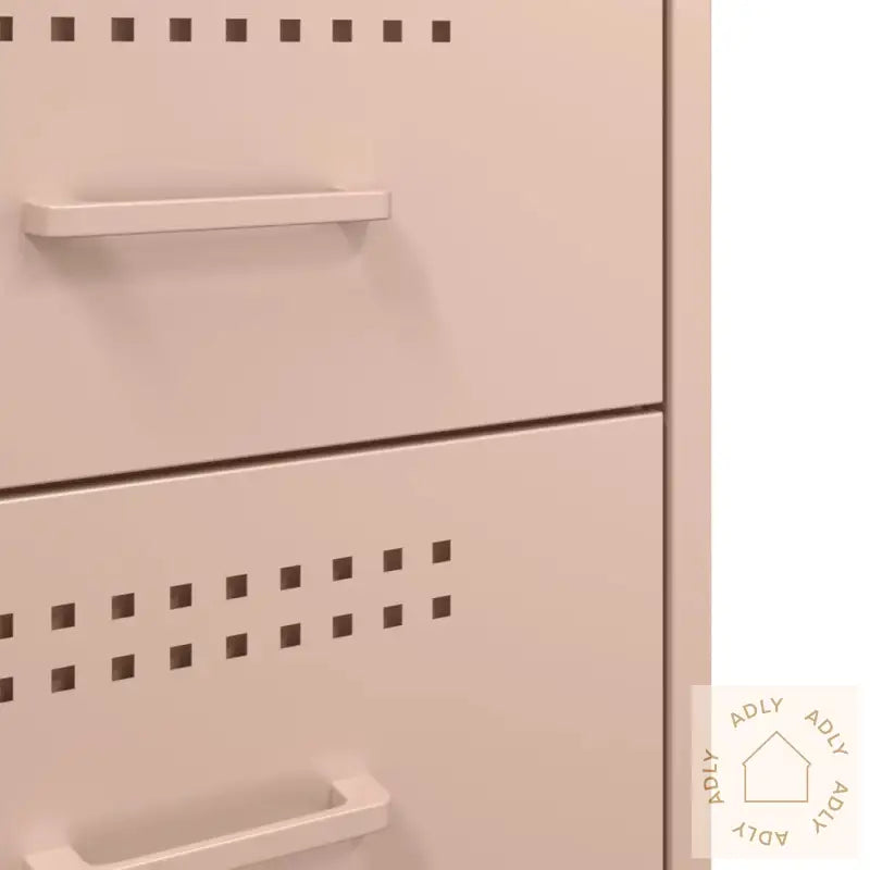 Nattbord 2 Stk Rosa 36X39X68 Cm Stål