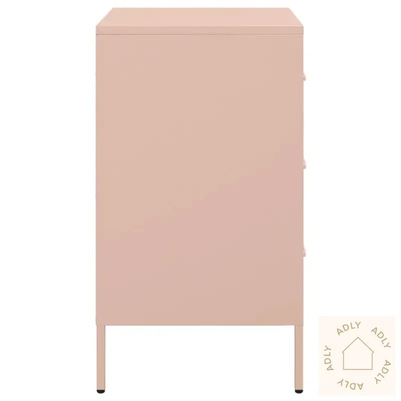 Nattbord 2 Stk Rosa 36X39X68 Cm Stål