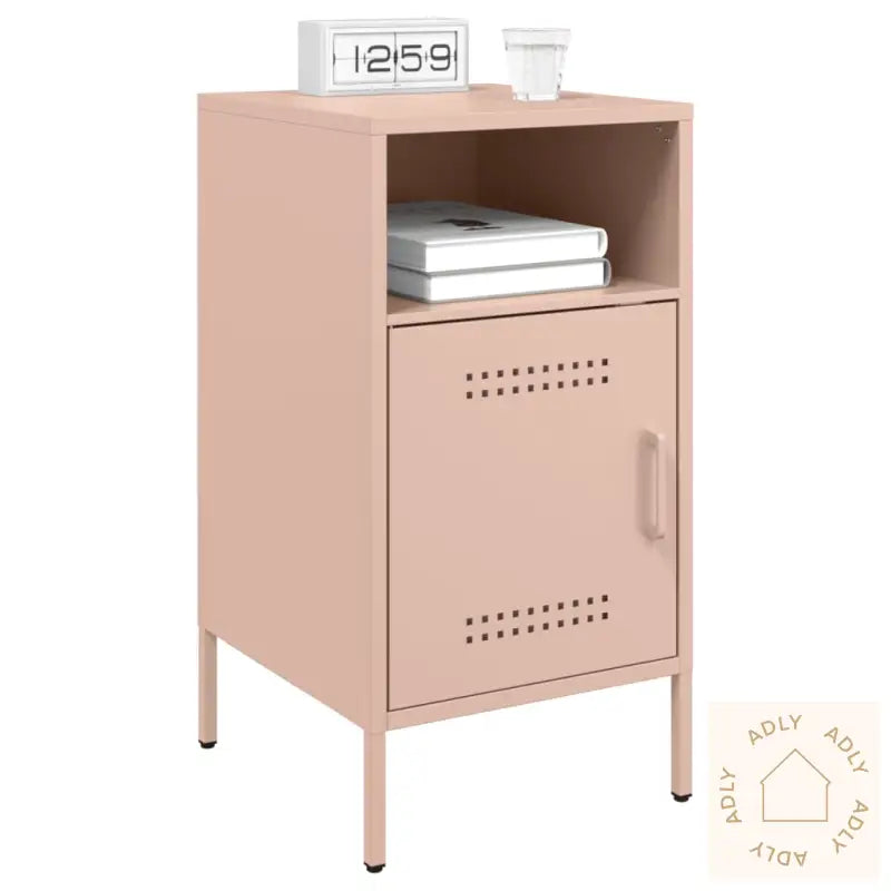 Nattbord 2 Stk Rosa 36X39X68 Cm Stål