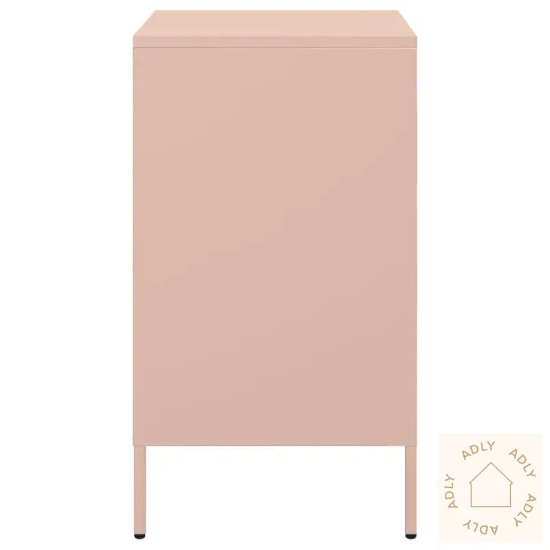 Nattbord 2 Stk Rosa 36X39X68 Cm Stål