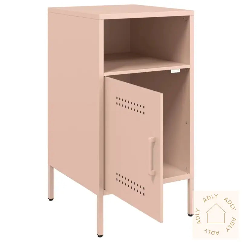 Nattbord 2 Stk Rosa 36X39X68 Cm Stål