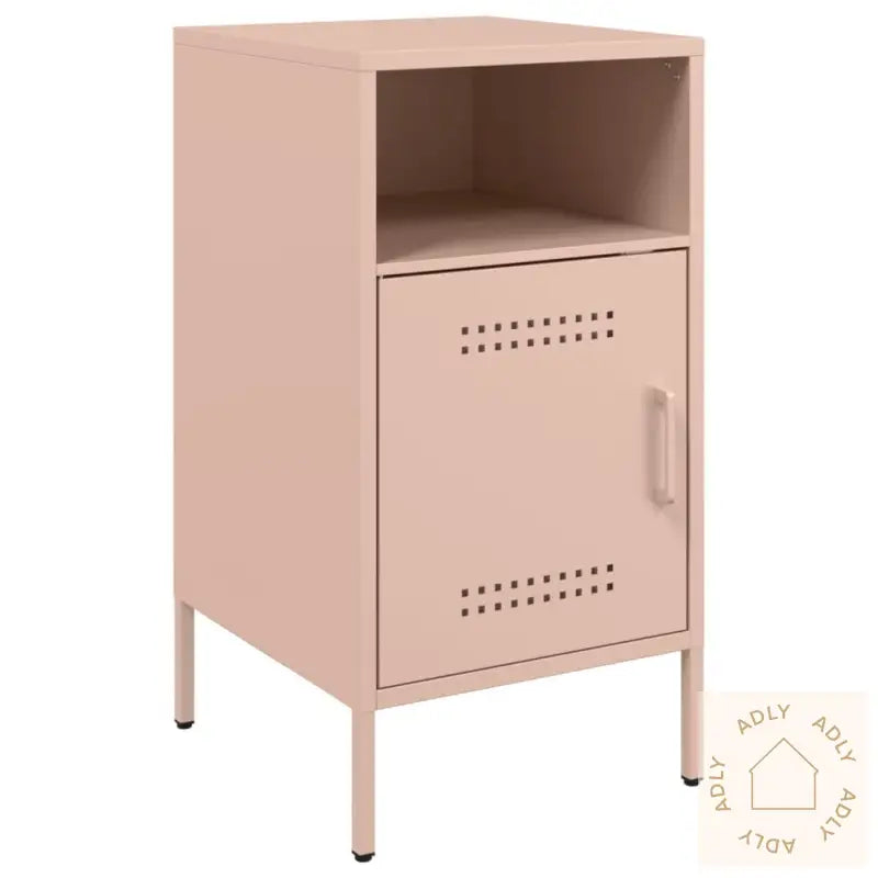 Nattbord 2 Stk Rosa 36X39X68 Cm Stål