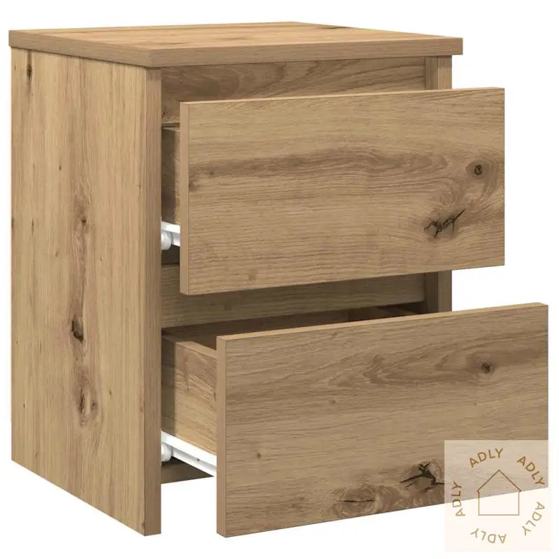 Nattbord 2 Stk Artisan Eik 30X30X40 Cm Konstruert Tre