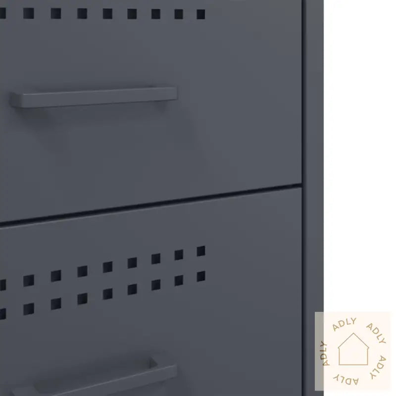 Nattbord 2 Stk Antrasitt 36X39X68 Cm Stål