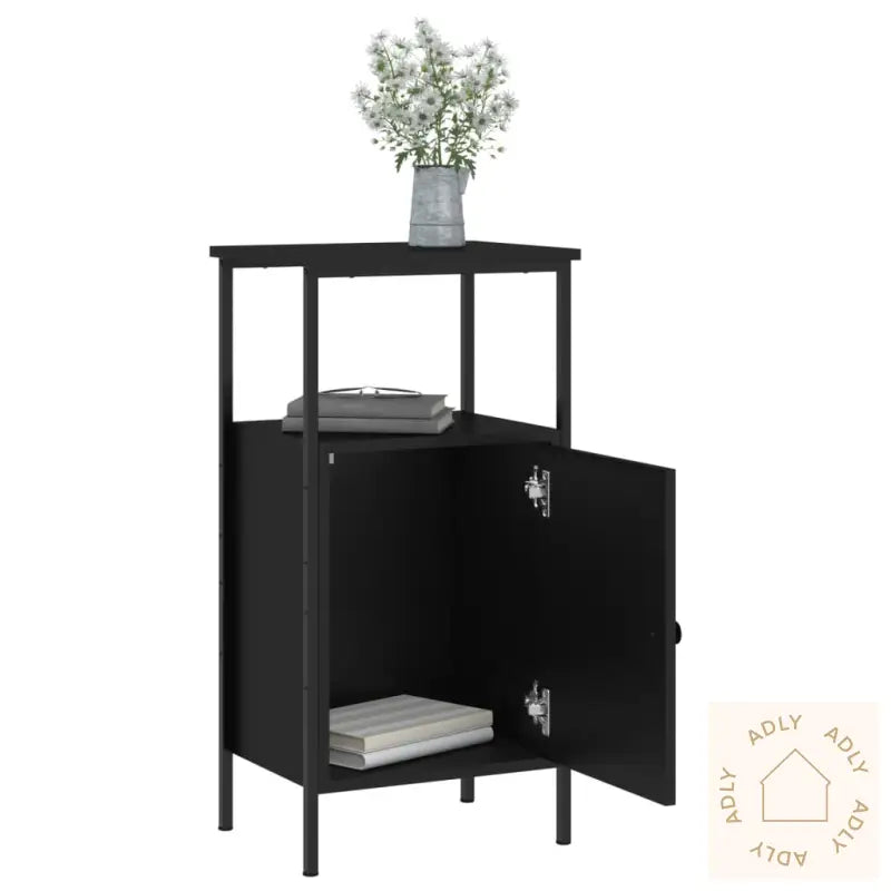 Nattbord 2 Stk Svart 41X31X80 Cm Konstruert Tre