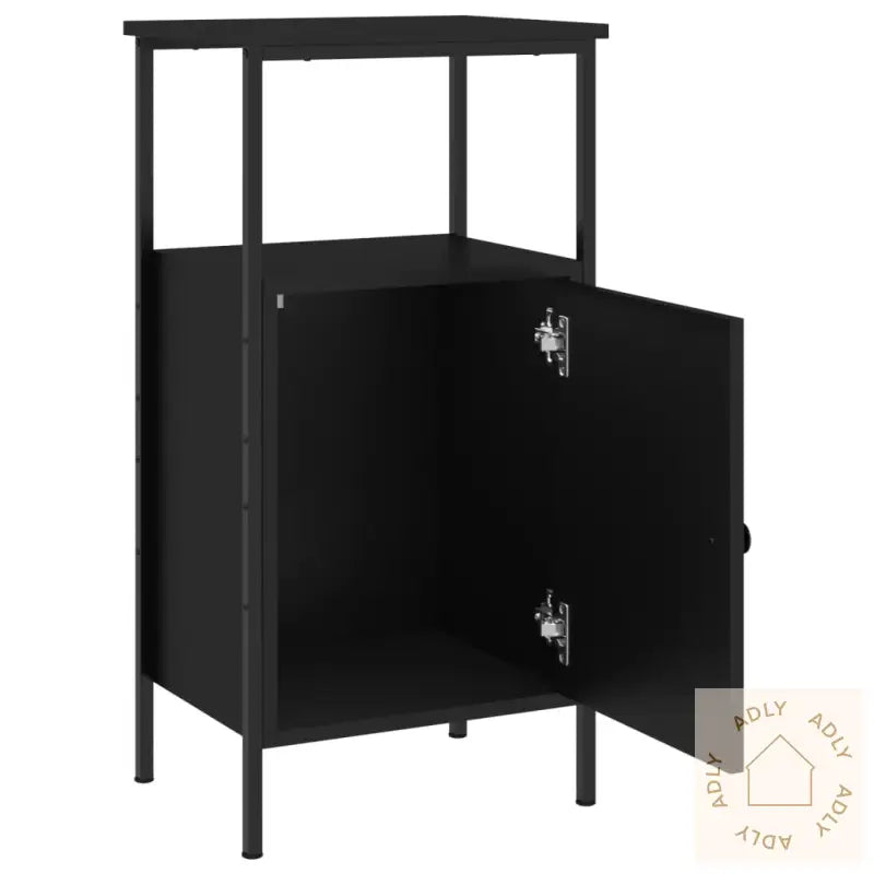 Nattbord 2 Stk Svart 41X31X80 Cm Konstruert Tre