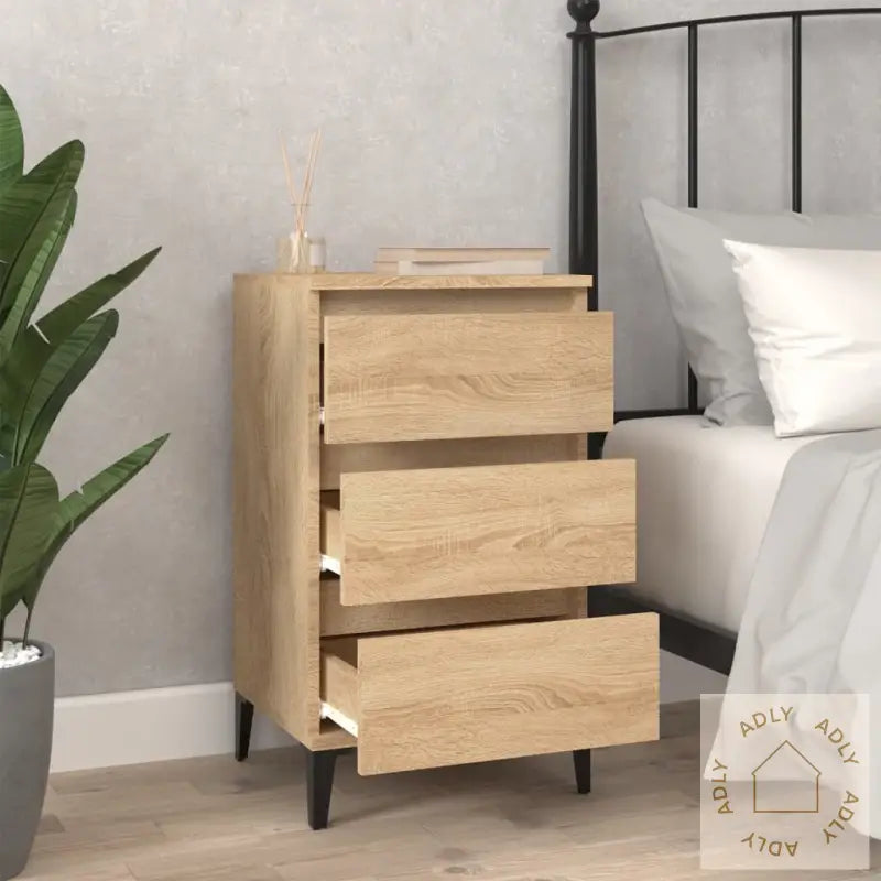 Nattbord Sonoma Eik 40X35X70 Cm Konstruert Tre