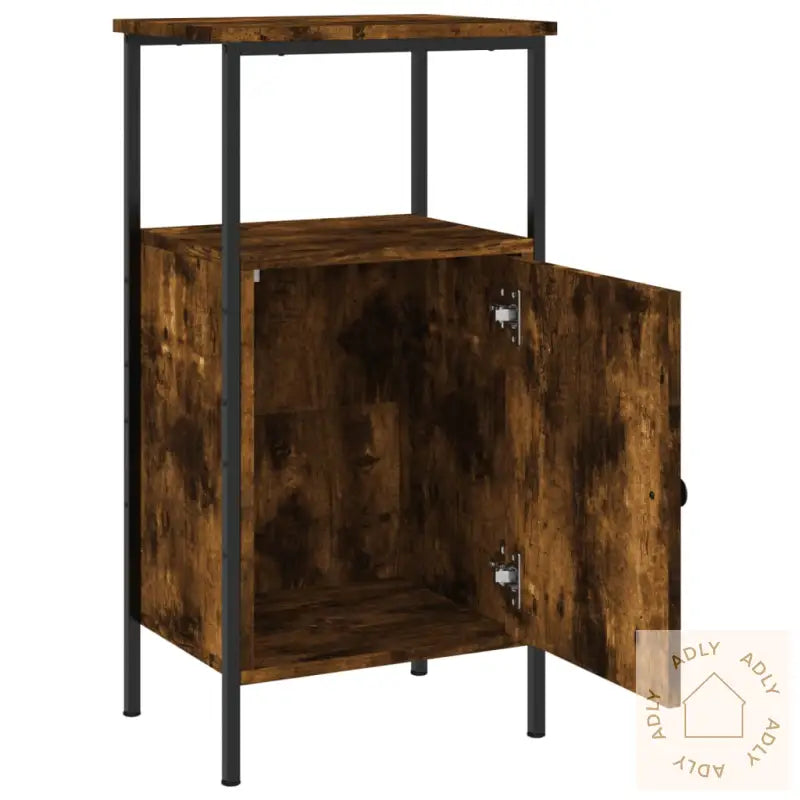 Nattbord Røkt Eik 41X31X80 Cm Konstruert Tre