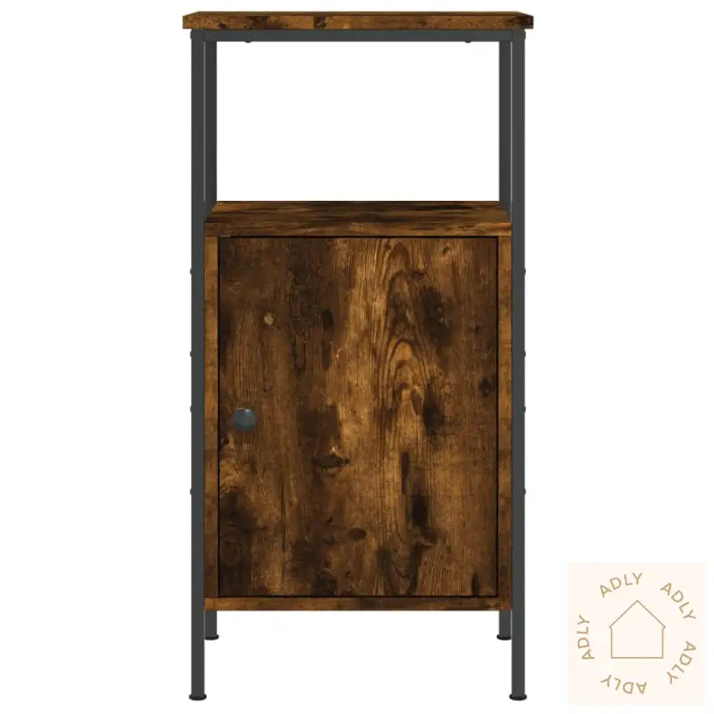 Nattbord Røkt Eik 41X31X80 Cm Konstruert Tre