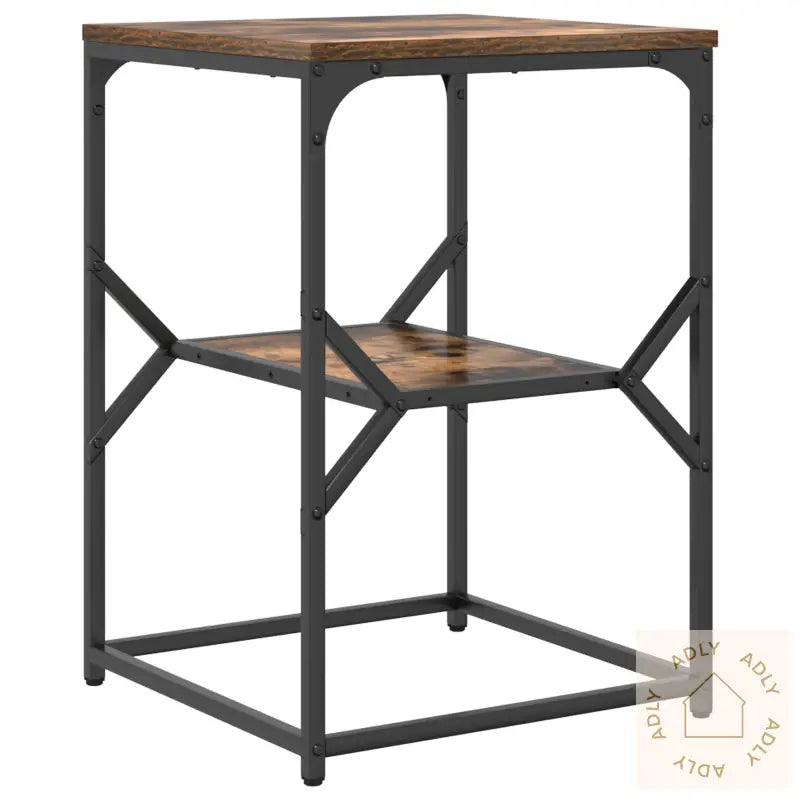 Sidebord Røkt Eik 41X40X60 Cm Konstruert Tre