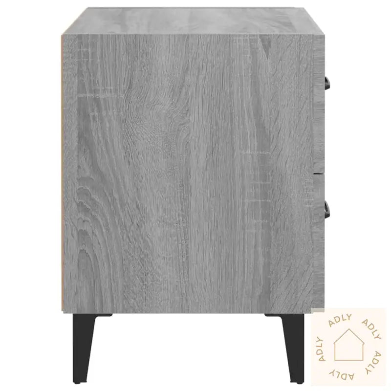 Nattbord Grå Sonoma 40X35X47,5 Cm