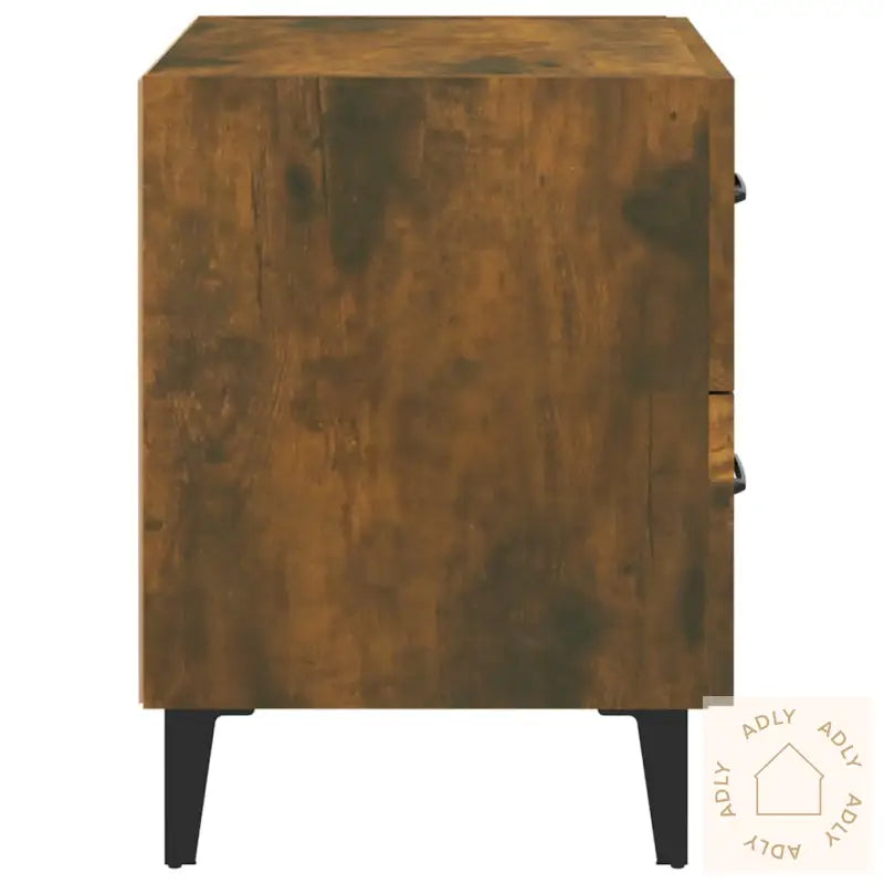 Nattbord 2 Stk Røkt Eik 40X35X47,5 Cm