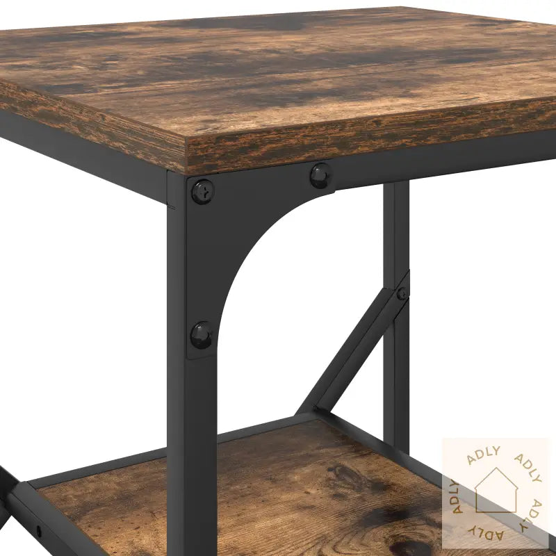Sidebord Røkt Eik 41X40X60 Cm Konstruert Tre