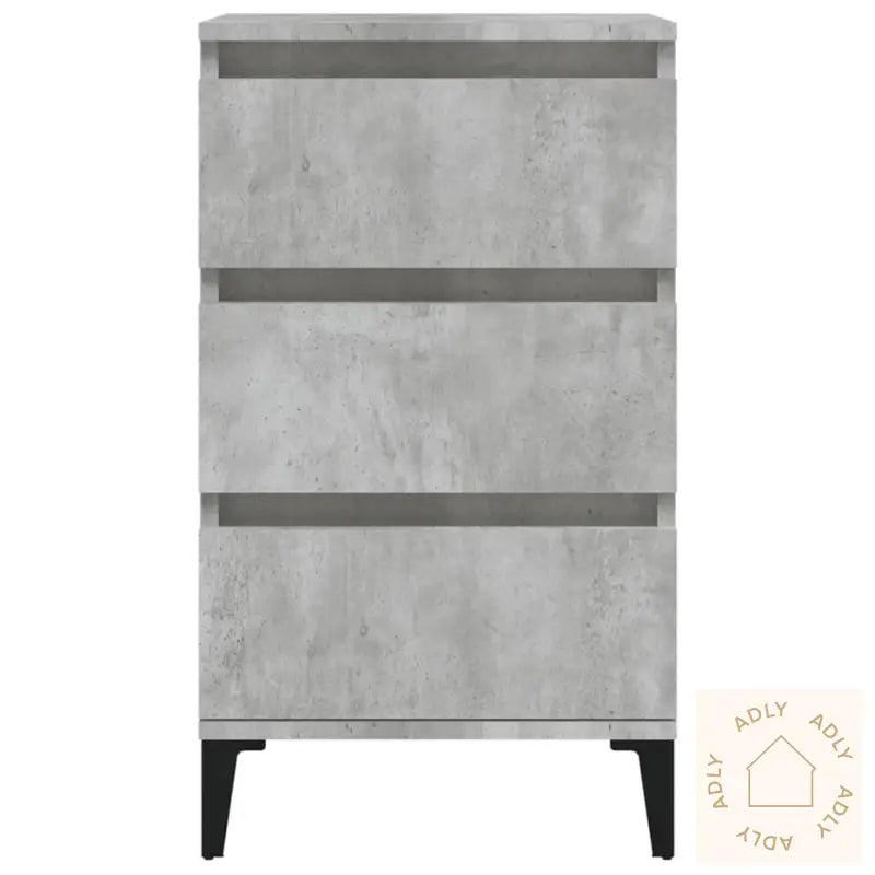 Nattbord Betonggrå 40X35X70 Cm Konstruert Tre