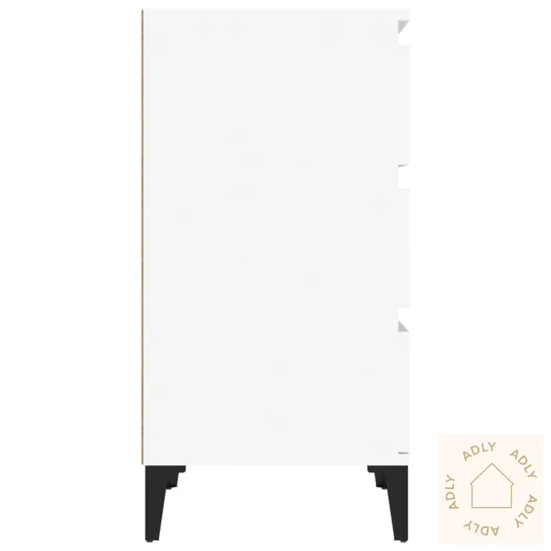 Nattbord Hvit 40X35X70 Cm Konstruert Tre
