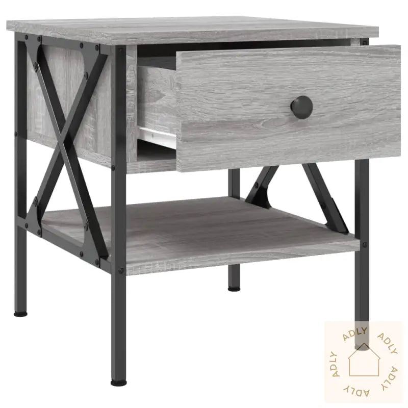 Nattbord 2 Stk Grå Sonoma 40X42X45 Cm Konstruert Tre