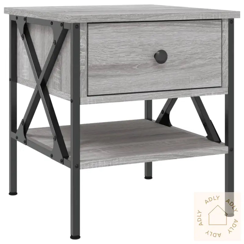 Nattbord 2 Stk Grå Sonoma 40X42X45 Cm Konstruert Tre