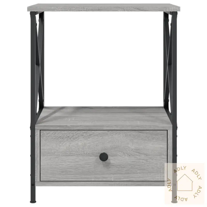 Nattbord 2 Stk Grå Sonoma 50X41X65 Cm Konstruert Tre