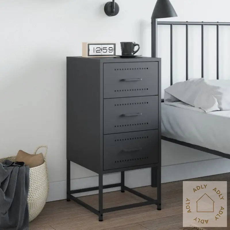 Nattbord Antrasitt 36X39X78 Cm Stål